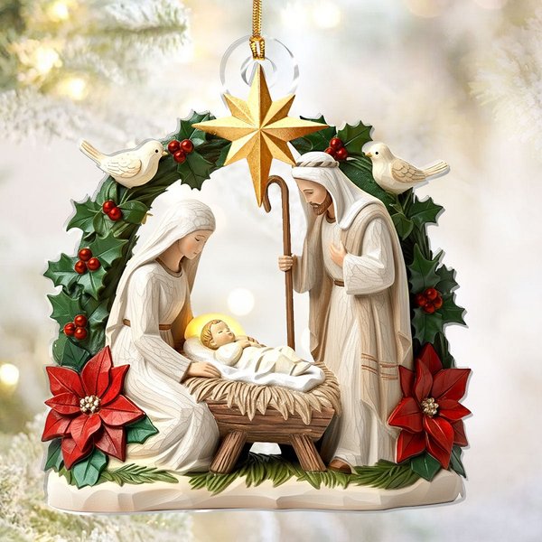 Ivory Blessing Jesus Is The Reason Acrylic Ornament