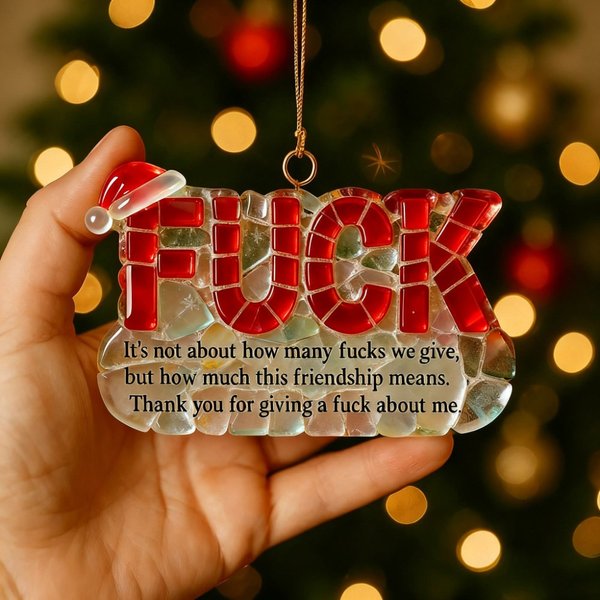 Sea Glass Funny Friendship Christmas Ornaments, Shaped by Nature & Crafted by Hand