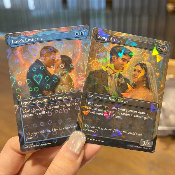 Personalized Photo Card for Couples, Custom Couples Magic Card, Wedding Gifts, Newlywed Gifts, Anniversary Gifts
