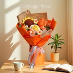 Bouquet de roses au crochet personnalisé avec couleur et message, cadeau floral tricoté à la main pour elle, fête des mères/professeur/mariage, fleur éternelle