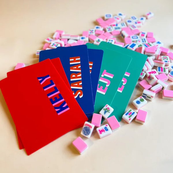 Personalized Mahjong Mixer Cards, Custom Tile Shuffler Set, Ideal Mahjong Accessory Gift for Game Nights