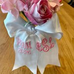 Personalized Prom Bouquet Ribbon with Monogram, Prom 2026 Satin Sash, Graduation Keepsake, Gift for Graduates/Classmates/Students