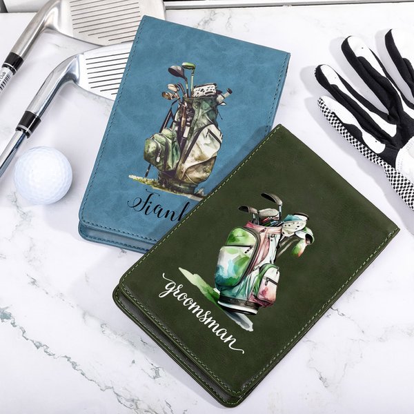 Personalized Multi-Color Golf Scoring Card Holder with Name Birthday Gift for Golf Lovers