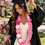 Personalisierte Blume Graduation Lei mit Namen und Jahr, Senior Grad Party Lei Halskette, Klasse von 2026 Lei, Graduation Geschenk für sie