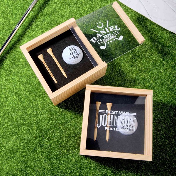 Personalisierte Monogrammed Initial Name Golf Ball Geschenk Set Club Wettbewerb Souvenir Geburtstag Geschenk für Golfliebhaber Golfer