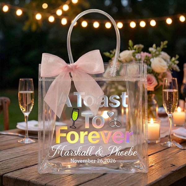 Personalisierte Hochzeit Party Geschenke Taschen mit Namen Datum und Schleife Band, Bridal Shower / Verlobungsfeier Favorit, Hochzeit Geschenk für Brautjungfern