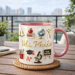 Personalisierte Lehrer Name Becher mit voller Druck, Schule Wertschätzung Kaffeetasse, Lehrer Wertschätzung Woche / Weihnachtsgeschenk für Pädagogen / Sie