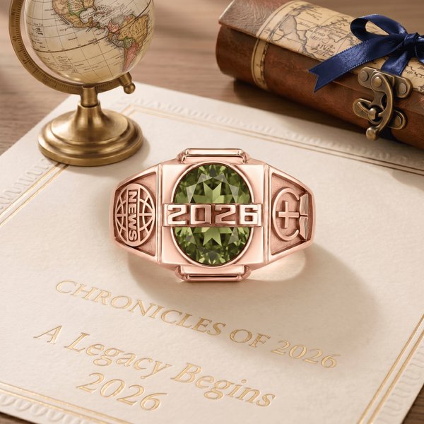 Personalized Graduation Class Ring with Birthstone & Name, Class of 2026 Engraved Keepsake, Graduation Day Gift for Her/Him/Grad