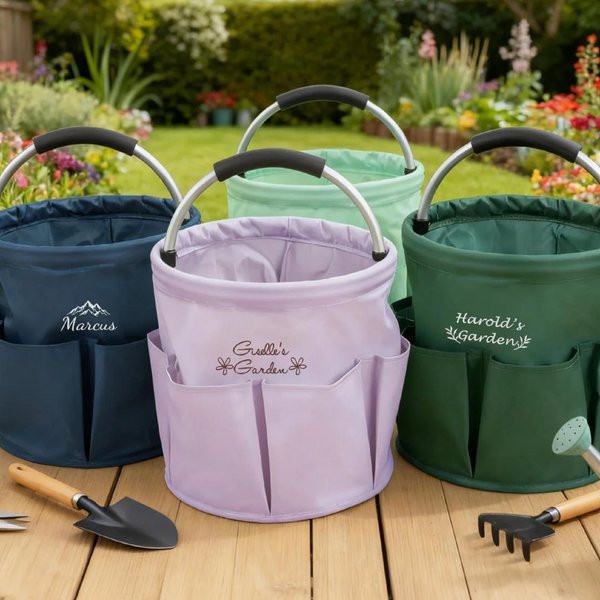 Personalized Embroidered Gardening Tool Tote Bag, Organizer Pouch, Gift for Gardeners/Mom/Grandma