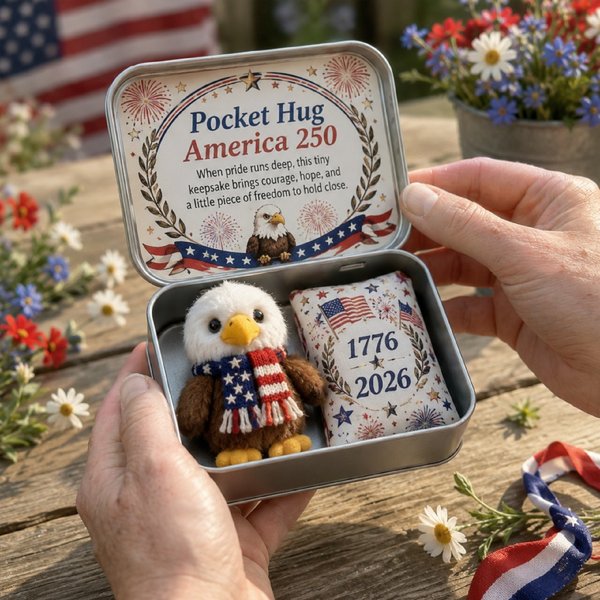 Pocket Hug Plush Keepsake Tin, Mini Portable Comfort Pocket Plush Toy, Sweet Small Surprise Gift for Kids