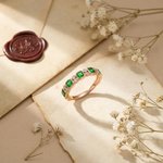 Personalized Vintage Ruby and Sapphire Eternity Ring, Birthstone Jewelry, Anniversary/Birthday Gift for Her
