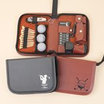 Personalized PU Leather Engraved Name and Year Golf Organizer Pouch with Golf Accessories Set Father’s Day Wedding Gift for Golf Lover