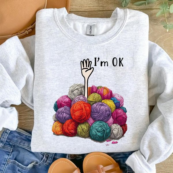 Funny Knitting Lover Hoodie, Creative Yarn Enthusiast Sweatshirt, Birthday Gift for Craft Lovers/Knitting Fans