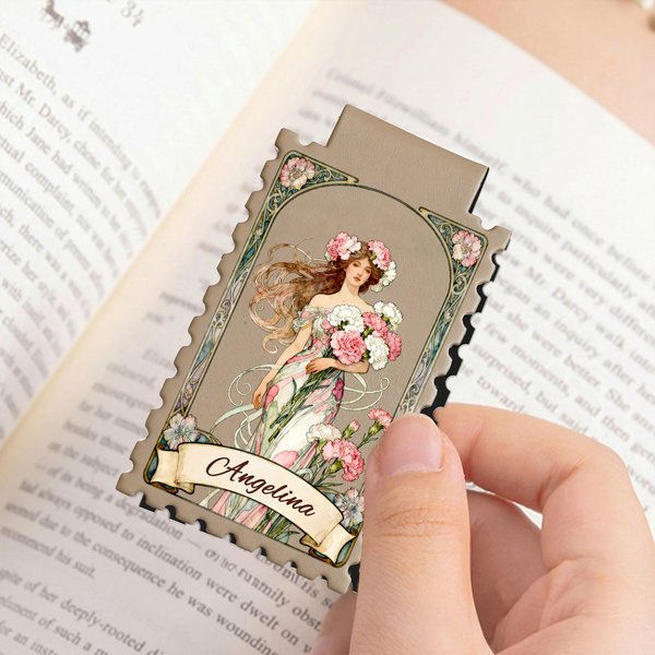 Personalized Birth Flower Magnetic Bookmark Clip with Name  Reading Use Birthday Appreciation Gift for Book Lovers Students