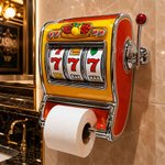 Retro Slot Machine Shaped Limited Edition Toilet Paper Holder, Wall-Mounted Toilet Wall Decor, Restroom Accessory, Housewarming Gift for Friends