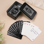 Personalized Floral Frame Initial Date Memorable Playing Card with Box Wedding Anniversary Gift for Couple