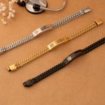 Personalized Men Medical Emergency ID Alert Bracelet with Text Gift for Epilepsy Diabetes Allergy Patients