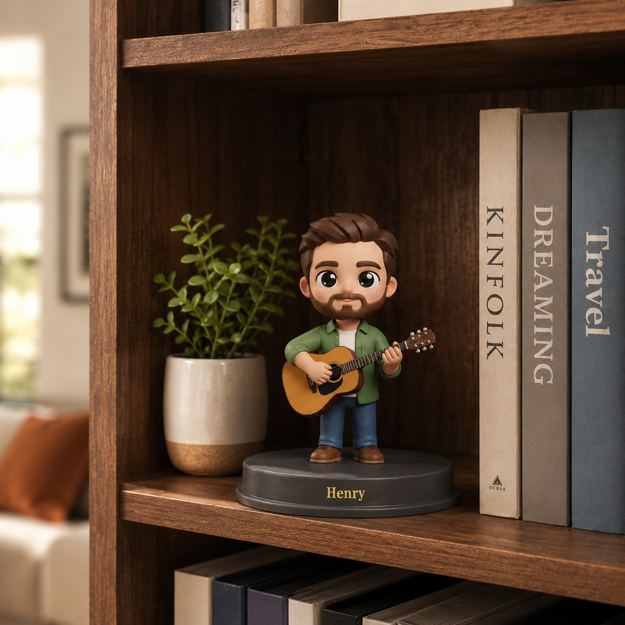 Finished custom guitar statue, look 3