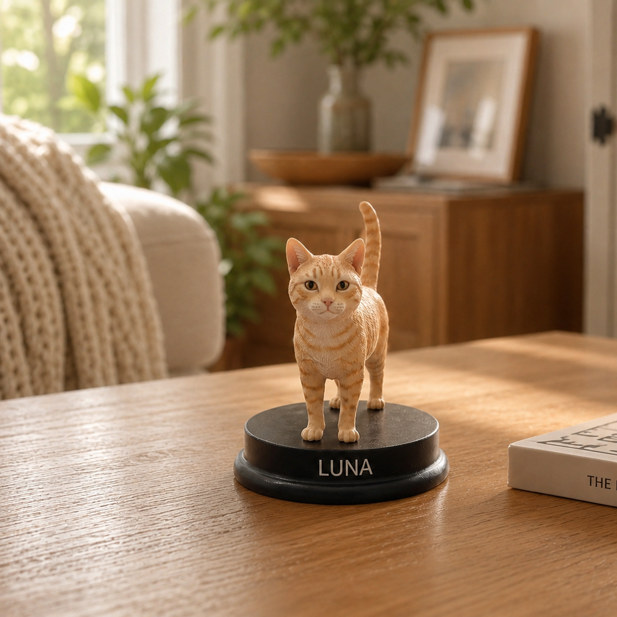 Finished personalized keepsake statue, look 3
