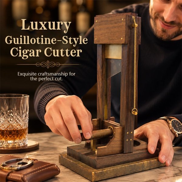 Guillotine Desktop Cigar Cutter, Luxury Cigar Accessory, Father's Day/Birthday Gift for Cigar Lover