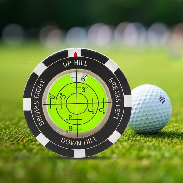 High Precision Golf Putting Green Level Tool, Clear Bubble Slope Reading Ball Marker, Putt Break Reader, Gift for Golfers/Friends