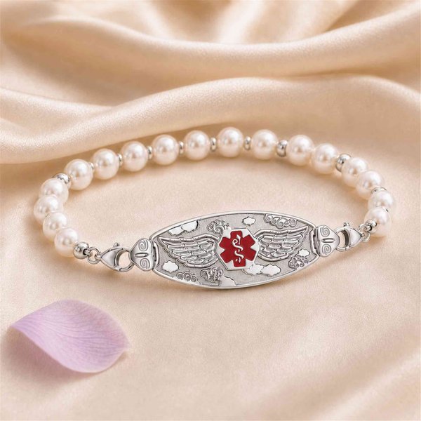 Personalized Interchangeable Medical ID Bracelet with 3 Detachable Styles, Silver/Gold Engraved Medical Alert Tag, Protective Jewelry for Men/Women