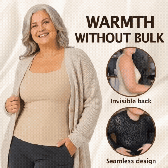 Women’s Fleece‑Lined Built‑In Comfort Bra Tanktop, Cozy Winter Base Layer, Holiday/Birthday Gift for Her/Wife/Mom