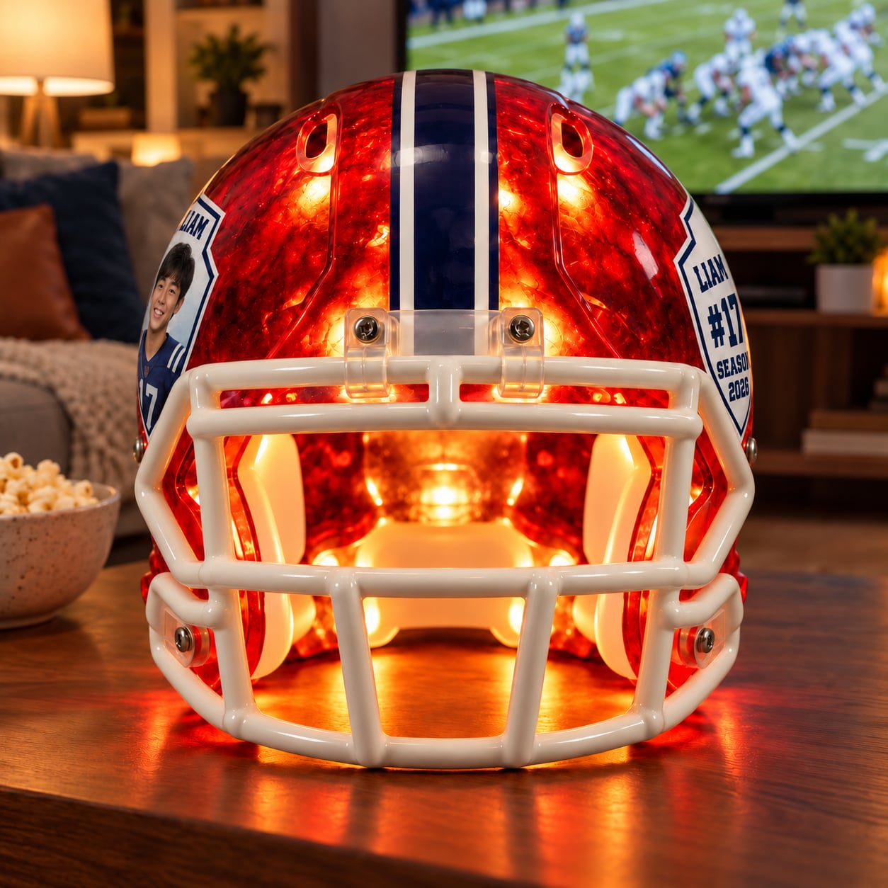 Personalized Football LED Helmet Gift